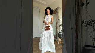 Styling a stunning white maxi dress 🕊️ #classicstyle #outfitinspo #whitedress