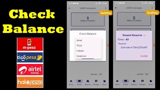 Automate check balance remotely for mobile money wallets like Yas Mpesa MTN Airtel self clicking app