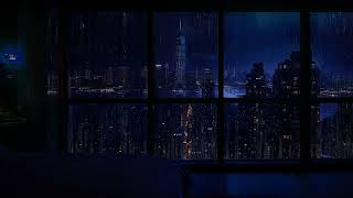 No Ads The Sound of Rain for Sleep - Sleeping in a Million Dollar Apartment in NYC - Rain Sleep ASMR