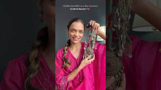 Navratri Special 🌺 | Oxidised silver jewellery makes the prettiest braid | #hair #makeup #youtube