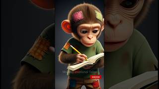 "Riku the Poor Monkey Finds Hope Through Education |#shorts #hearttouchingstory #emotionalmonkey