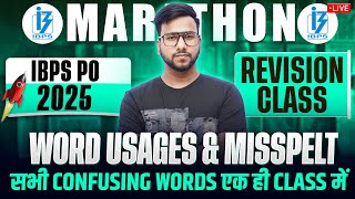 Word Usage, Misspelt, Idioms & Phrases, Match the Column | IBPS PO Pre-2025 Final Revision Class