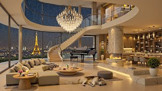 Elegant Rainy Night Jazz in Paris - Luxury Apartment with Smooth Relaxing Jazz & Rain Sounds to Calm