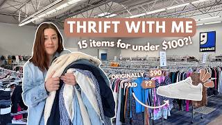 Thrifting on a $100 Budget | Thrift With Me |  Thrift Haul Try On