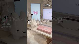 pink × white desk 🎀⸝⋆ デスクツアーも上げてるよ♡ #desksetup #cozyvlog #gamingsetup