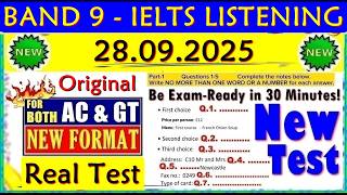 IELTS LISTENING PRACTICE TEST 2025 WITH ANSWERS | 28.09.2025