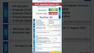 NHPC Apprentice Vacancy 2025 | Apprentice New Vacancy 2025