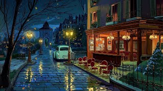 Lost in the 1930s ☔ Rain on Streets with Soft Oldies Playing in Another Room (Rainfall Ambience)