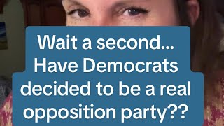 Wait a second…have Dems decided to be a real opposition party now? 