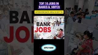 TOP 10 Jobs in Bank & NBFCjobsearch#banks #nbfcs #vacancy#bankingjobs#placement#bankingjobs#vacancy