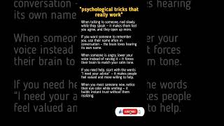 Psychological Tricks That Actually Work 🧠✨ #PsychologyFacts #MindHacks
