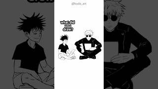 Gojo and Megumi are drawing together 😂 #jujutsukaisen #jjk #gojosatoru