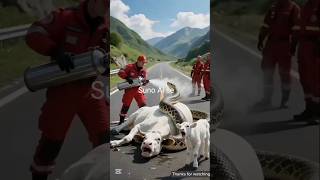 Brave Calf Saves Mother Cow from Deadly Snakel