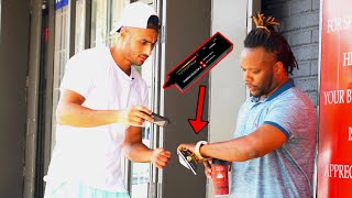 Testing strangers diamonds in the hood prank!