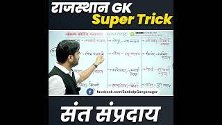 राजस्थान के संत संप्रदाय Rajasthan History Super Trick Class #sanjaychoudhary #rajhistory #sankalp