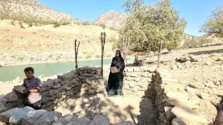 Orphaned Mother and Son Build Stone Shelter to Survive Mountain Storms Alone