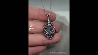 💎✨️Nechtiel. Paraiba blue tourmaline handmade sterling silver pendant by zd_artisan_jewelry IG
