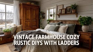 Vintage Farmhouse Cozy Rustic DIYs with Ladders & Frames