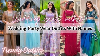 Wedding guest outfits with name/Wedding outfit ideas girls women/Wedding party wear dress for girls
