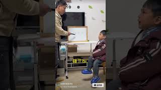 LITTLE BOY LEARNING ALPHABET WITH FUN.