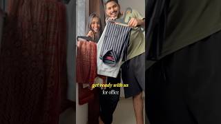 Get ready with us for Office#grwm #getreadywithme #getreadywithus #officewear #officefits #ytshorts