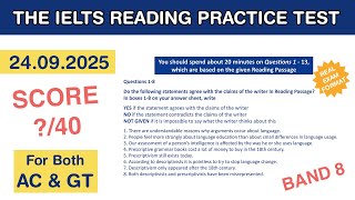 The IELTS Reading Practice Test 2025 With Answers 24.09.2025 - Test #15