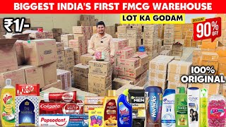 Biggest Fmcg Warehouse In India| 100% Original FMCG Products| 90% Off| Dl84vlogs