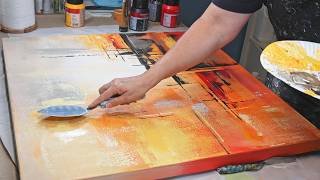 Creating Warmth with a Subtle Glow! - Orange Abstract Art