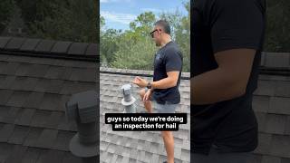 Storm rolled through 🌩️ Vents hit, shingles solid 💯 #RoofInspection #HailDamage #homeprotection