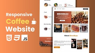 Responsive Coffee Shop Website Using HTML CSS & JavaScript