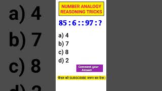 Number Analogy reasoning classes|| ssc cgl reasoning tricks | ssc gd reasoning classes #shorts