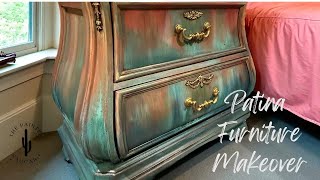 Painted Furniture Art / Layering Paint and Moulds for Texture / Southwest Patina Finish / Jewel Tone
