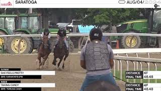 Work of the Day at Saratoga: She Feels Pretty (Outside) & Taking Candy worked 4 Furlongs on August 4