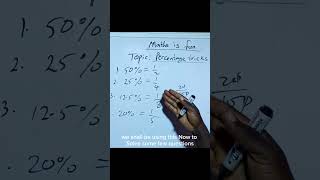 "Tricks on Percentage”:#MathTrick #Percentage #Shorts