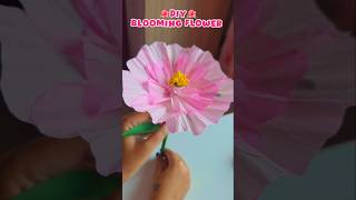 Diy Blooming Flower🌺 #diy #flowers #bloomingflowers #craft #decor #shorts #paperflower