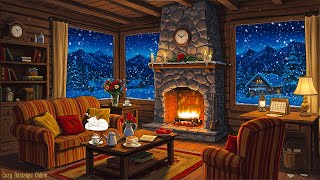 lost in 1930s winter night with christmas oldies music playing in another room for relax, sleep ❄