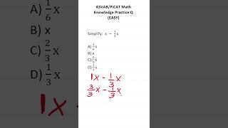 ASVAB/PiCAT 数学知識練習テスト問題: 類似項の結合 #acetheasvab w #grammarhero