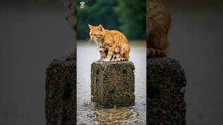 Brave Girl Rescues Stranded Kittens in the Flood!” 🐱🚤 #AnimalRescue #HeroicAct