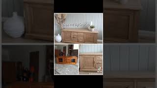 Before & After upcycled Tv Unit