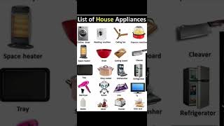 House appliances  #vocabularywords #houseappliances #shortsvideo  #shorts