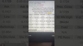 You need to own CYBERSECURITY STOCKS .CYBERLOQ CLOQ .1825🤑🤑🤑