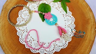 Crochet Rakhi Design | Crochet Lumba Rakhi | Lumba Rakhi For Bhabhi | Handmade Rakhi Design | Diy
