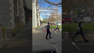 Christchurch Tram Ride in City #christchurch #city #vibes #vintage #Explore #NZ #tram #ride