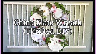 🌀💙 China Plate Wreath DIY! 🏺✨ Cute & Easy Home Décor! 💖🌸