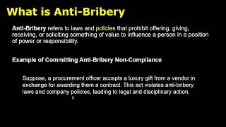 What is Anti Bribery and What is Bribery Incident