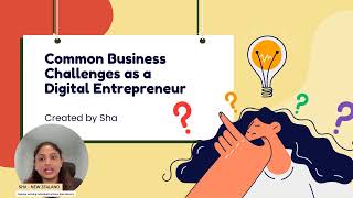 Common Business Challenges as a Digital Entrepreneur
