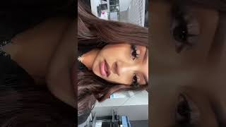 Glamorous Brunette with Voluminous Hair and Stunning Makeup#brunettebeauty