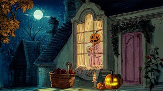 Enchanted Halloween Night with 1930s oldies playing in another room 🎃 Autumn ambience for chilling