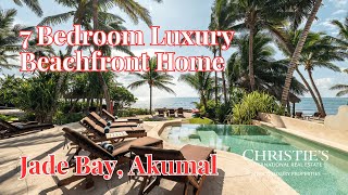 Touring a 7-Bedroom Luxury Beachfront Villa in Jade Bay Akumal