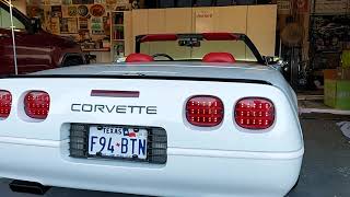 C4 Corvette 1994 convertible, LT4 hot cam, chambered exhaust, muffler delete, LED headlight